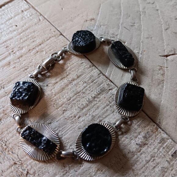 Silvertone Link Bracelet - Picture 2 of 8